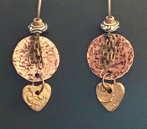 Kristal Wick's Simple Textured Metal Earrings - , Metalwork, How To Punch Holes, Hole Punching, Punch A Hole, Texturing, simple textured metal earrings